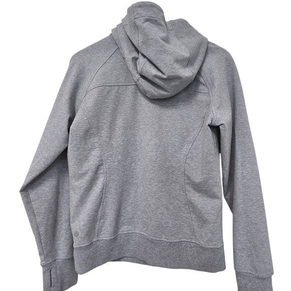 Lululemon Scuba Hoodie Sweatshirt Heather Chambray Blue Zip Up Hooded Size 4 - Picture 7 of 9